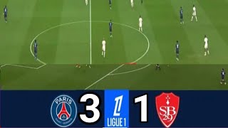 PSG vs Brest 31 Ligue 1 2024  Today Match Highlights [upl. by Mahmud]