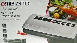 AldiAmbiano Vacuum Food Sealer – Unboxing amp Demo [upl. by Aratal]