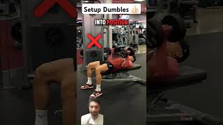 Correct Setup Dumbles fitnesstips healthcoach gymlife dumbbels workout [upl. by Eneleahs256]