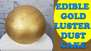 Edible Gold Luster Dust Cake   Cake Making Tutorial  How To Make A Cake [upl. by Thrift]