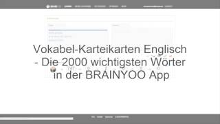 Englisch Vokabelkarten  Die 2000 wichtigsten Wörter  mit BRAINYOO weiterbilden [upl. by Antone]