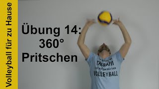 Volleyball für zu Hause  Übung 14 360° Pritschen [upl. by Iliam495]