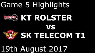 KT vs SKT Game 5 Highlights 2017 LCK PLAYOFFS SUMMER SPLIT [upl. by Donica]