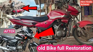 Old Bike Hero Honda Achiever full Restoration  Old motorcycle Modification 🏍️ [upl. by Cutter783]