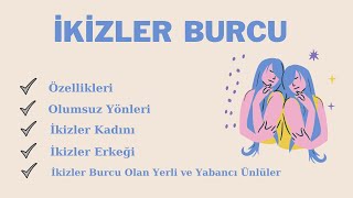 İkizler Burcu Özellikleri Olumsuz Yönleri İkizler Kadını ve Erkeğinin Tipik Özellikleri Ünlüleri [upl. by Ecidnarb545]