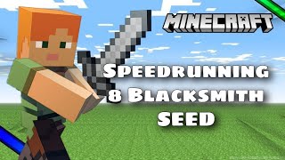 8 Blacksmith in 1 Village Seed in Minecraft Bedrock 117  Beating the EnderDragons [upl. by Analak301]