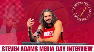 Houston Rockets Steven Adams talks rehab process Dillon Brooks and upcoming season [upl. by Anuska]