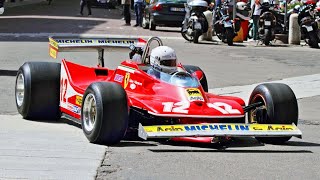 Gilles Villeneuve 1979 Ferrari 312 T4 driven by Renè Arnoux  CRAZY Modena Streets and city centre [upl. by Thirza426]