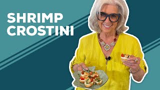 Love amp Best Dishes Shrimp Crostini Recipe  Seafood Appetizer Ideas [upl. by Dyol345]