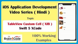 Implement TableView with Custom Cell Using XIB File in Swift 5 XCode  Hindi  Easiest Method [upl. by Hakym]