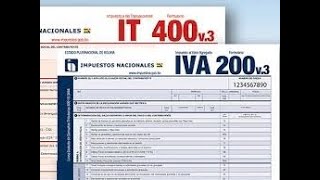 Determinación de IVA IT formulario 200 400 y calculo de deuda tributaria parte 2 [upl. by Ycnay]