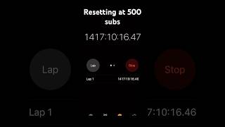 Resetting timer at 500 subs [upl. by Nixie]