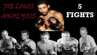 Joe Louis analysis vs 5 boxers [upl. by Marla]