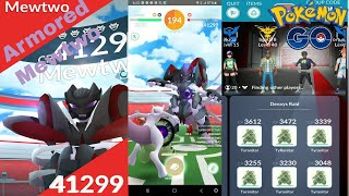 Pokemon Go Armored Mewtwo Raid [upl. by Eecyac]