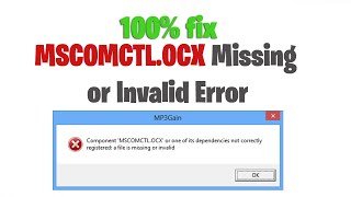 How to fix MSCOMCTLOCX Missing or Invalid Error in Windows 1087 [upl. by Sapphira873]