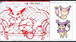 RRðŸ—ºï¸ EVOLUTION Shiny Skitty  Delcatty Speedpaint [upl. by Nanete698]