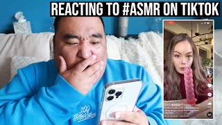 Reacting to ASMR on TikTok Part 2 WOW 😂💤 [upl. by Hemetaf]