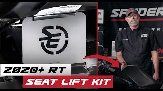 NEW 2020 CanAm Spyder RT Driver Seat Lift Kit from Spyder Extras [upl. by Enelyt239]