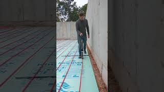 Stapling Down Radiant Floor Pex [upl. by Ecirtemed79]