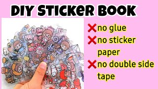 How to make stickers without glueDIY Sticker bookCute Sticker making without double side tape [upl. by Mathis]