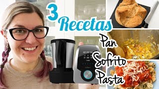 3 RECETAS MAMBO CECOTEC FÁCILES  Pan en Bolsa de asar cómo hervir pasta en Mambo y Sofrito [upl. by Adnaloj]