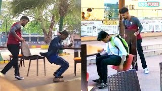 Chair Pulling Prank  Pranks In India  iDiOTUBE [upl. by Hgielsel]