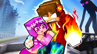 FIREY Becoming Protective Elemental Herobrine in Minecraft [upl. by Alleunam]