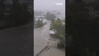 Hurricane Ian Causes Flooding In Fort Myers Beach FL [upl. by Eniarrol]