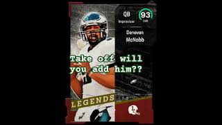 QB Donovan Mcnabb Legends MUT25 EASPORTSMADDEN ULTIMATETEAM [upl. by Rozanna]