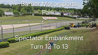 Barber Motorsports Park Spectator Embankment Turn 12 To 13 [upl. by Fonzie]