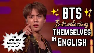 BTS Introducing Themselves In English [upl. by Anec562]