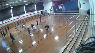 Caught on camera wall at NC school gymnasium destroyed by storm’s microburst [upl. by Aydan]