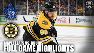 Toronto Maple Leafs vs Boston Bruins  Full Game Highlights  ESPN NHL [upl. by Taddeusz]