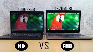 Perbedaan Resolusi LCD HD vs Full HD  1366x768 VS 1920x1080 [upl. by Derriey]