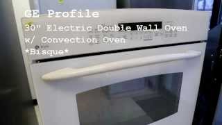 GE Profile 30quot Electric Double Wall Oven  Convection Oven Bisque [upl. by Cherry]