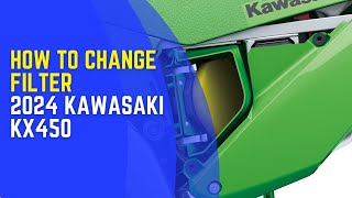 How to change filter 2024 Kawasaki KX450 [upl. by Silverman530]