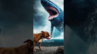 Pit bull dog and blue whale 🐕‍🦺🐳 ai hybrid shorts hybrid [upl. by Tower]