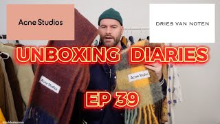 UNBOXING DIARIES ep 39  ACNE STUDIOS DRIES VAN NOTEN 4K fashion unboxing outfit [upl. by Salguod]