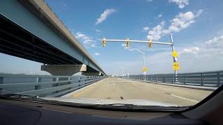 Crossing the bridge to see seaSide Heights New Jersey [upl. by Ahsakal]