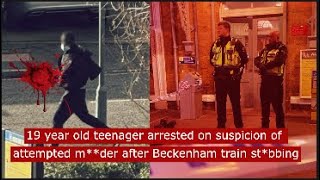 19 year old teenager arrested after stbbing man onboard beckenham train crime fyp [upl. by Mahmud]