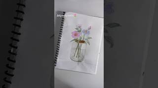 Watercolor painting🌷🎨 ☄️trending viralvideo shortsfeed youtubeshorts ytshorts painting [upl. by Cy901]