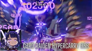 100 Crit Rate C3R0 Raiden 93s Top Half  Spiral Abyss 48 [upl. by Rezzani]