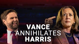 JD Vance on a warpath as he annihilates Kamala Harris Tim Walz and ABC reporter [upl. by Shanks]