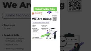 Virtual WalkIn Drive  Navalur Tamil Nadu  Junior Technical Content Writer [upl. by Oicnecserc]