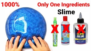 Only 1 ingredient slimeNo Glue No Borax No Activator SlimeHow to make slimeDIY Fluffy Slimeslime [upl. by Kennan995]