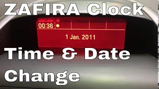 Vauxhall Zafira Clock Reset Change the time and date 2015 [upl. by Flossie]