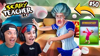 We hit SCARY TEACHER 3D with Baseballs [upl. by Elocin]