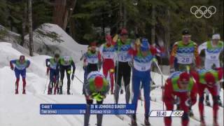 Mens 50km Mass Start Classic CrossCountry Skiing  Full Event  Vancouver 2010 Winter Olympics [upl. by Nolrah]