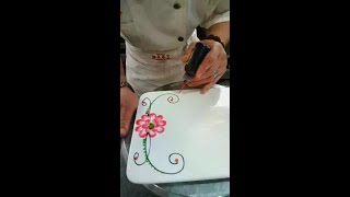 Big Circle Jam Painting Plate Decoration Teaching Video Master Original Magnetic Force Wanhe Pla [upl. by Mcclees]