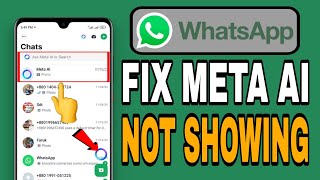 How to fix WhatsApp meta ai not showing problem  Lasted update in 2024 [upl. by Aseram]